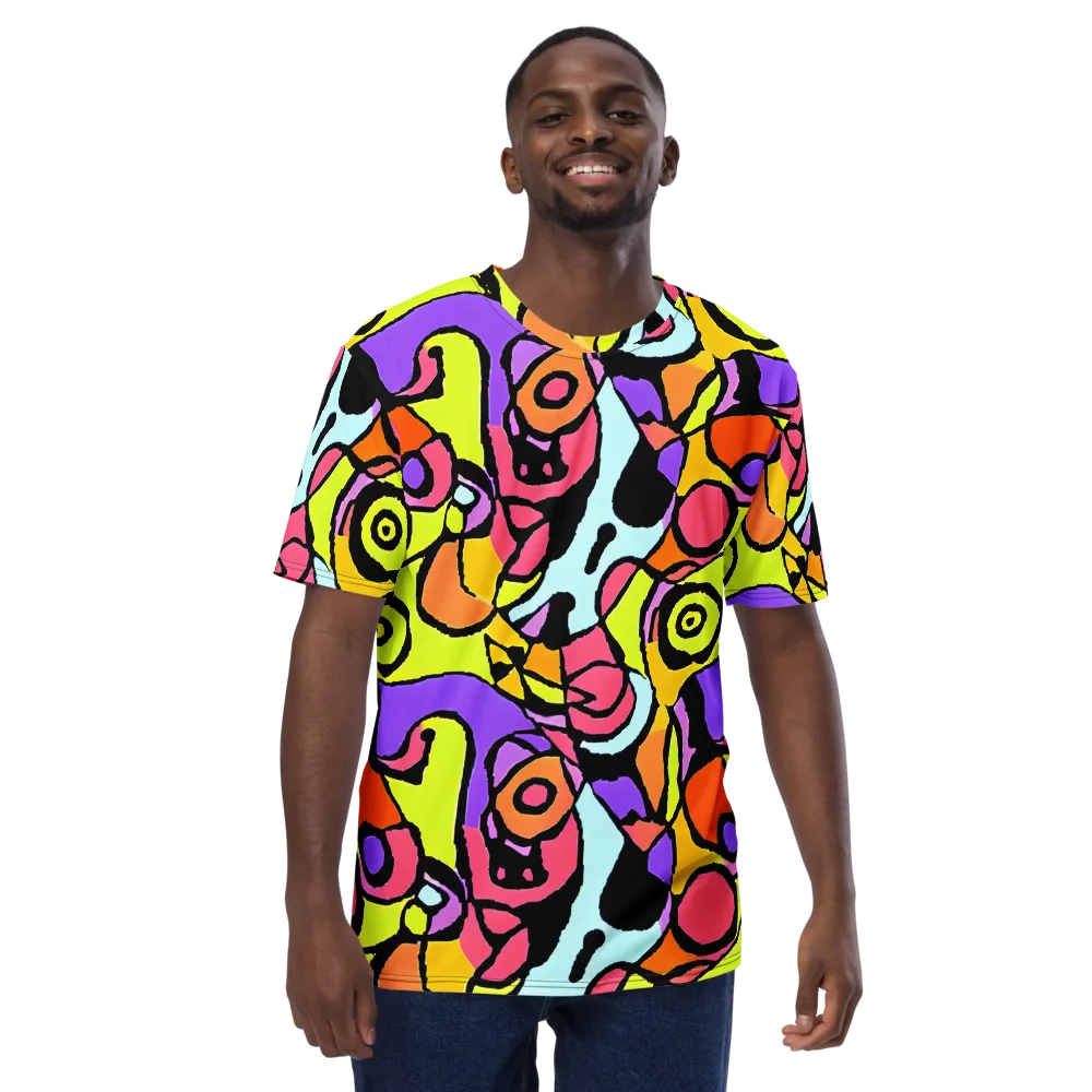 Spirals of Joy on Men's Crew Neck T-Shirt — Front