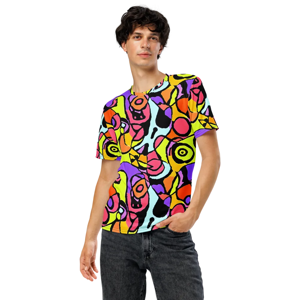 Spirals of Joy on Men's Crew Neck T-Shirt — Front