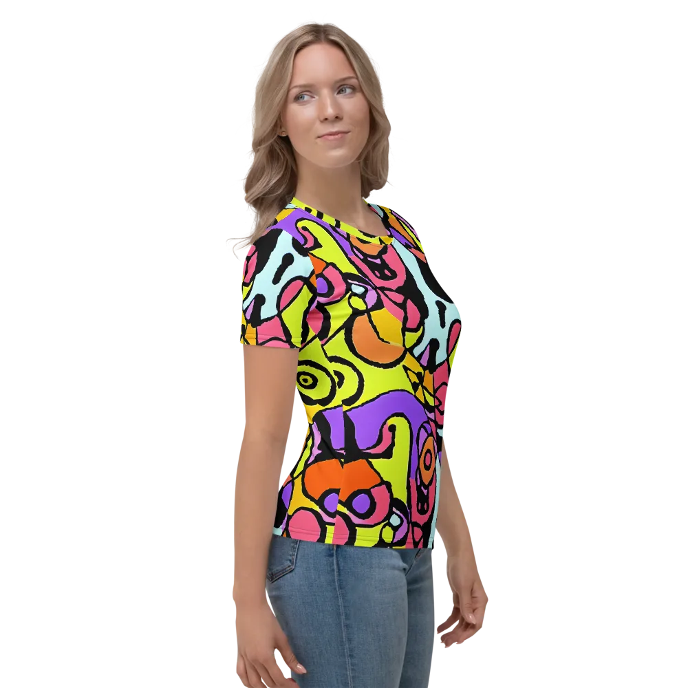 Spirals of Joy on Women's Crew Neck T-Shirt — Right