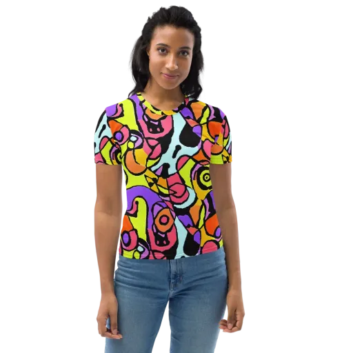 Spirals of Joy on a Women's Crew Neck T-Shirt