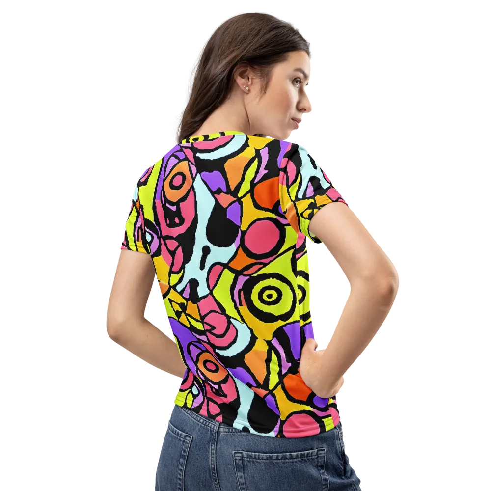 Spirals of Joy on Women's Crew Neck T-Shirt — Back