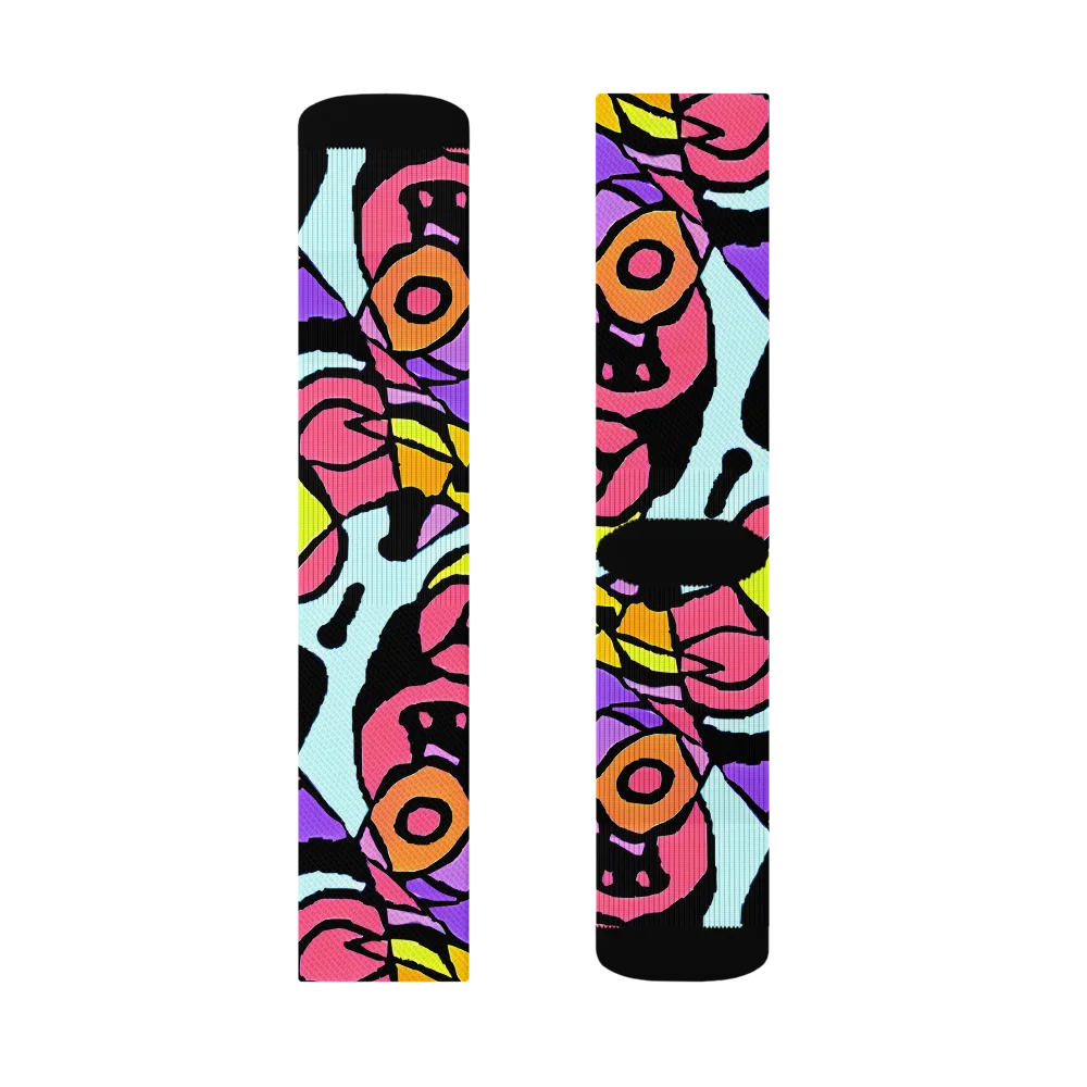 Spirals of Joy on Socks — Left Sock