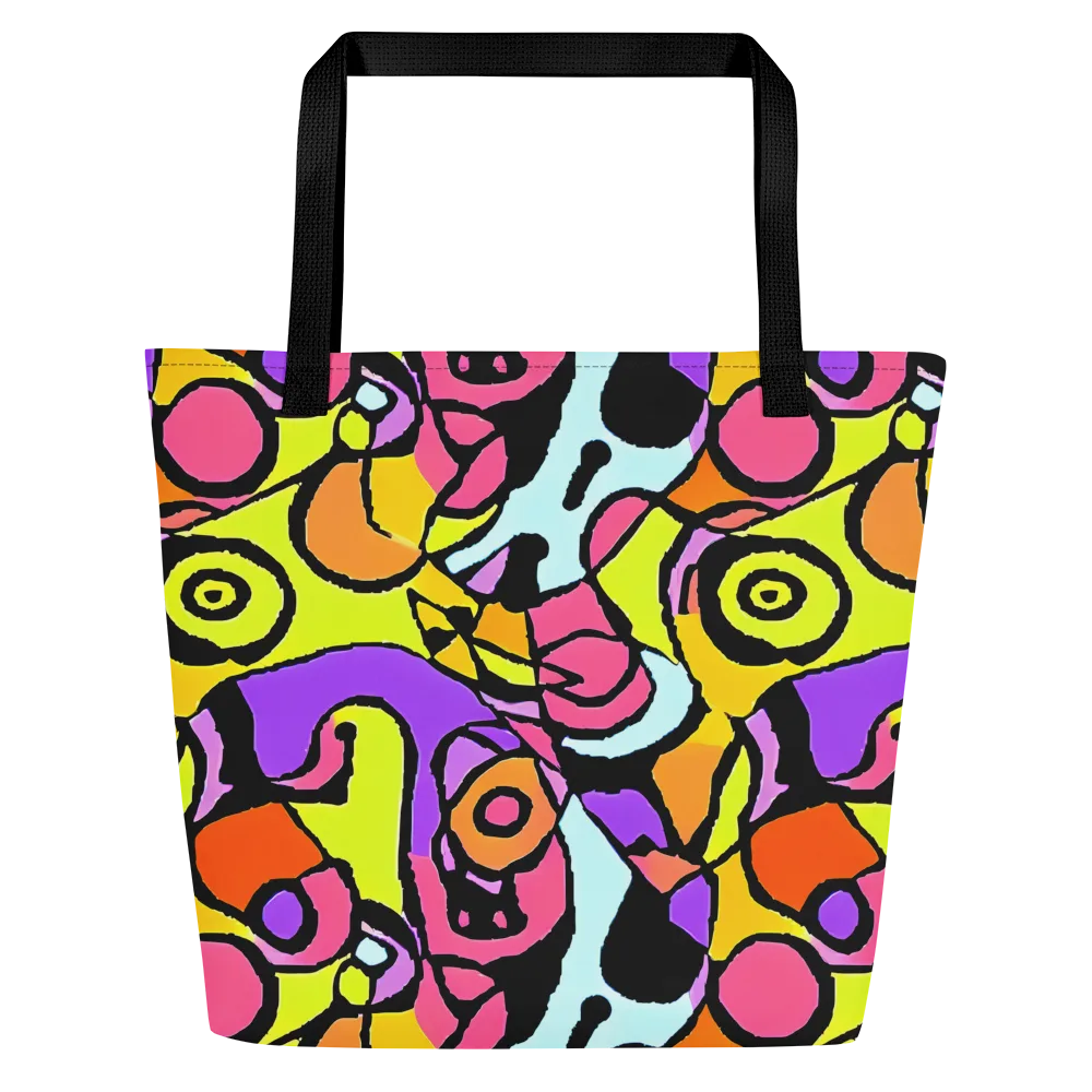Spirals of Joy on Large Tote Bag W/ Pocket — Front