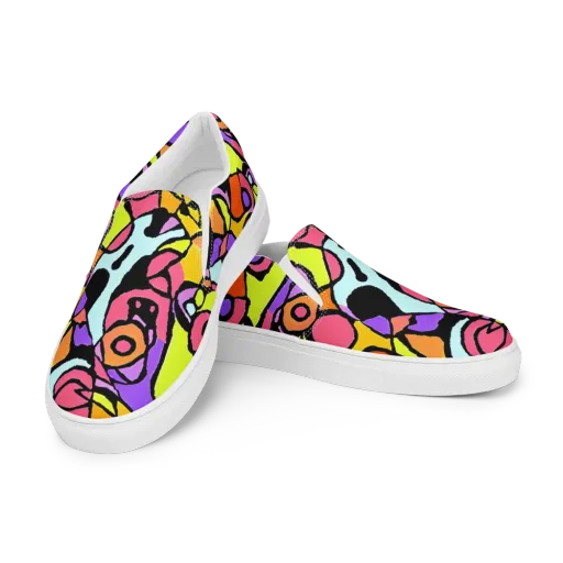 Spirals of Joy on a Women's Slip-On Canvas Shoes