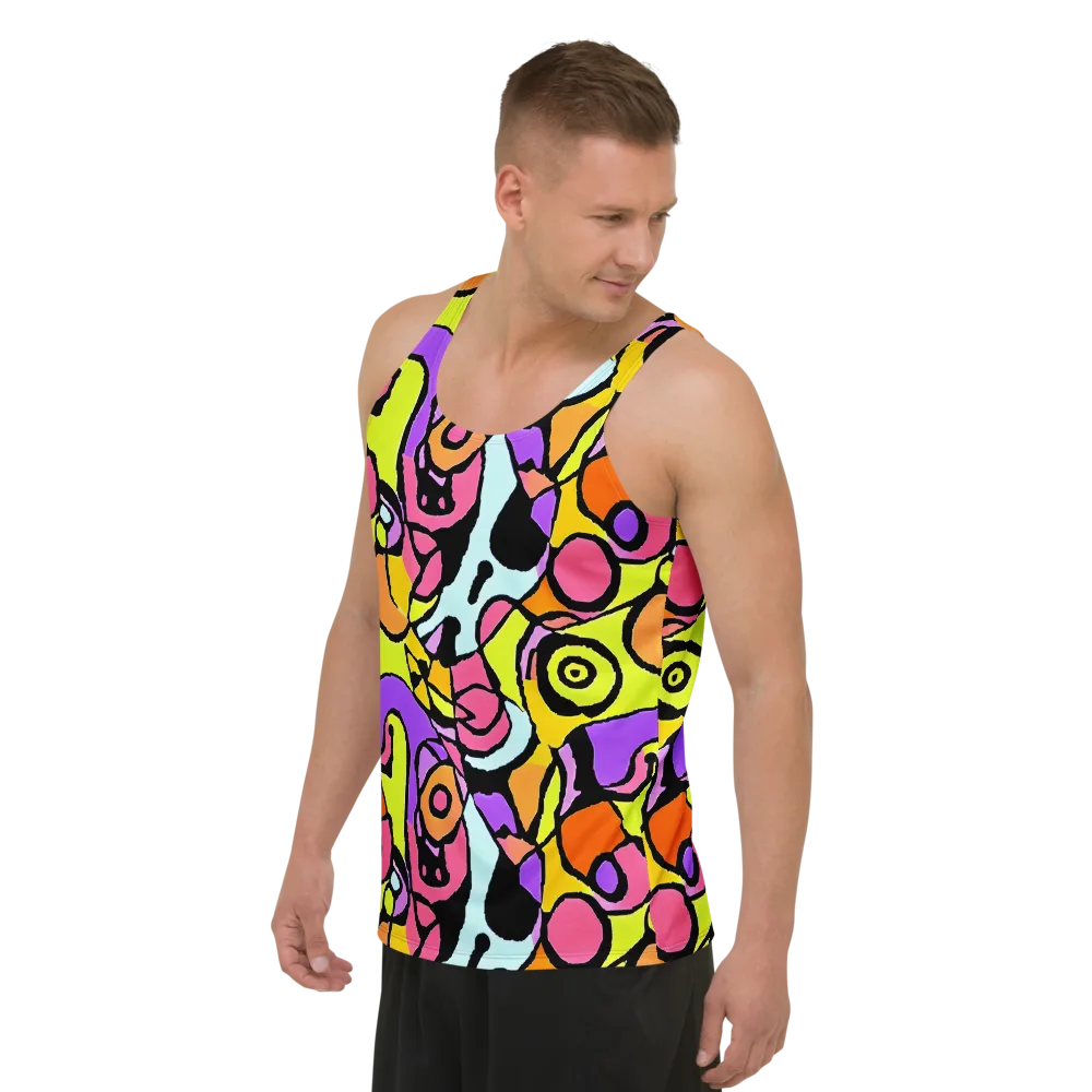 Spirals of Joy on Men's Tank Top — Left Front