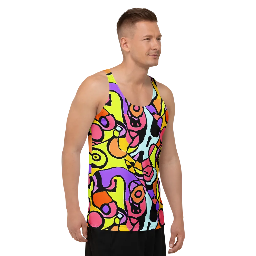 Spirals of Joy on Men's Tank Top — Right Front