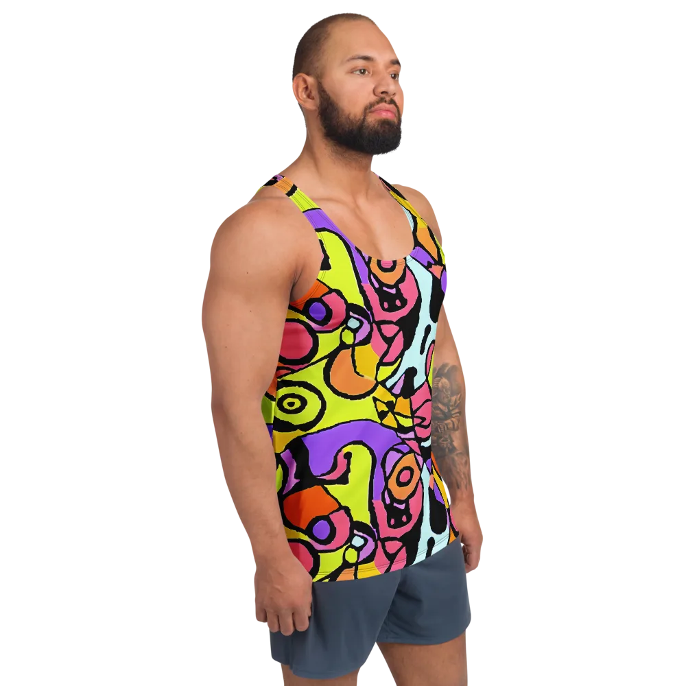 Spirals of Joy on Men's Tank Top — Right Front