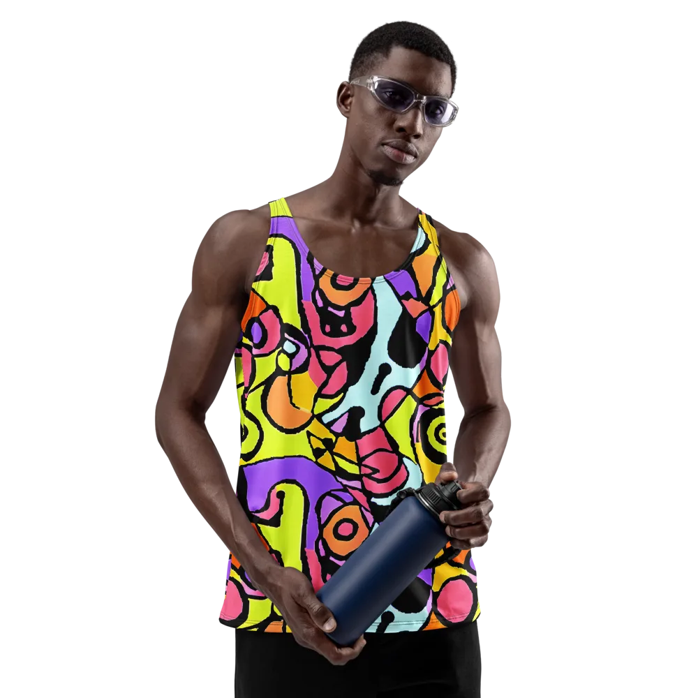 Spirals of Joy on Men's Tank Top — Front