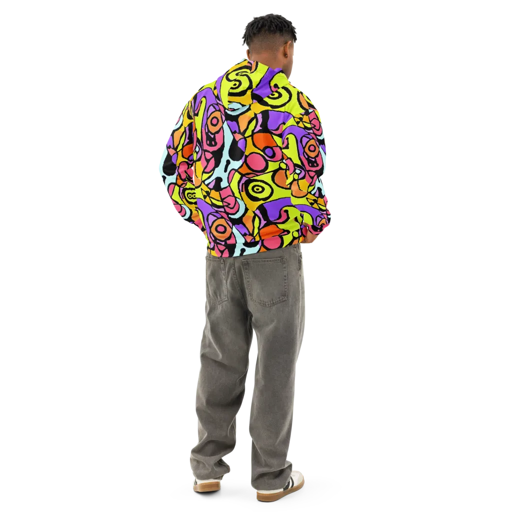 Spirals of Joy on Cotton Hoodie — Back
