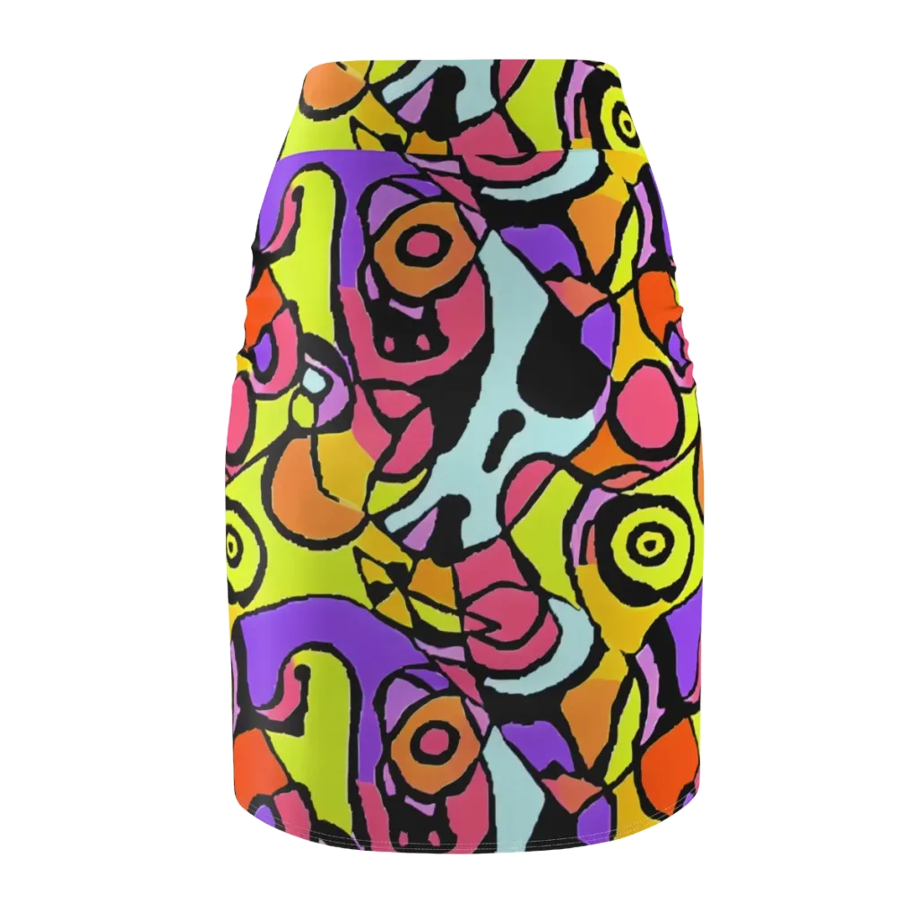 Spirals of Joy on Pencil Skirt — Back