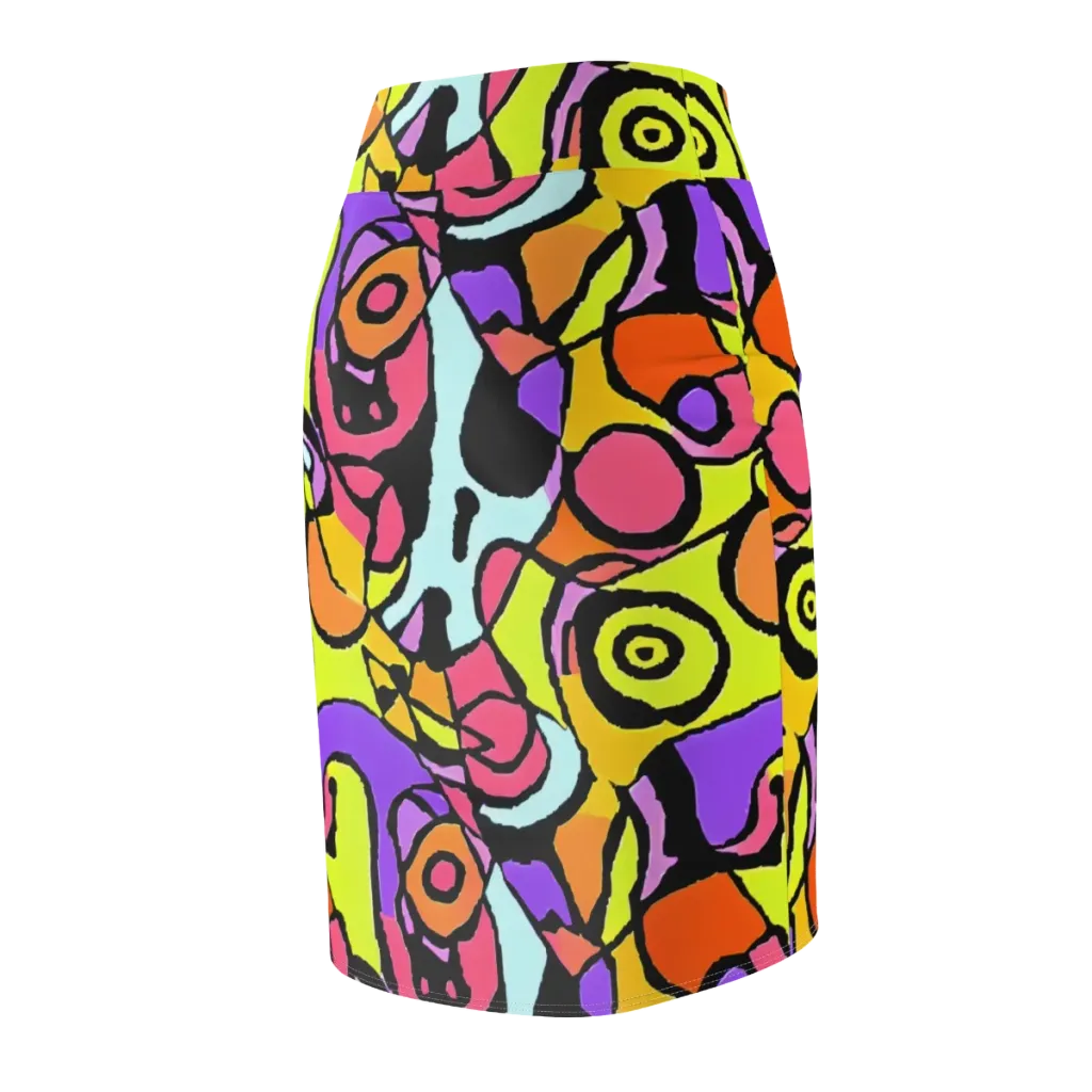 Spirals of Joy on Pencil Skirt — Back Side