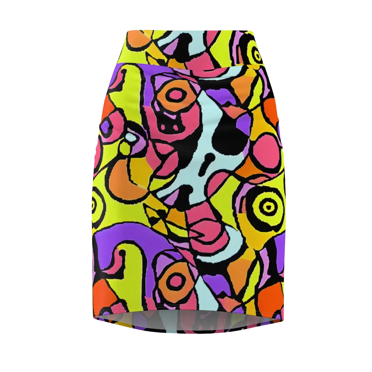 Spirals of Joy on Pencil Skirt — Front