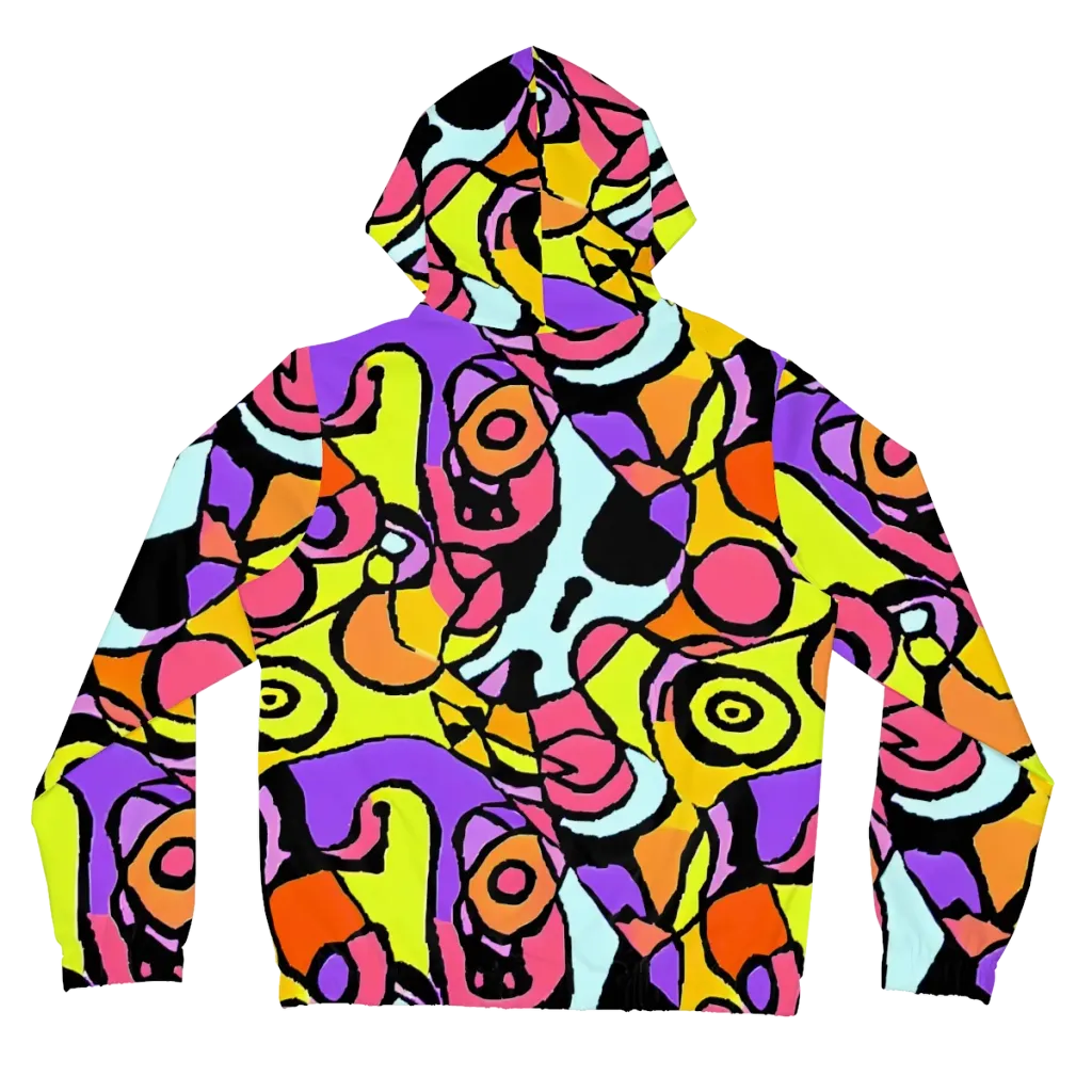 Spirals of Joy on Women's Full-Zip Hoodie — Back