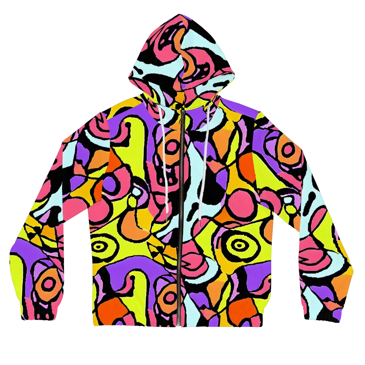 Spirals of Joy on Women's Full-Zip Hoodie — Front