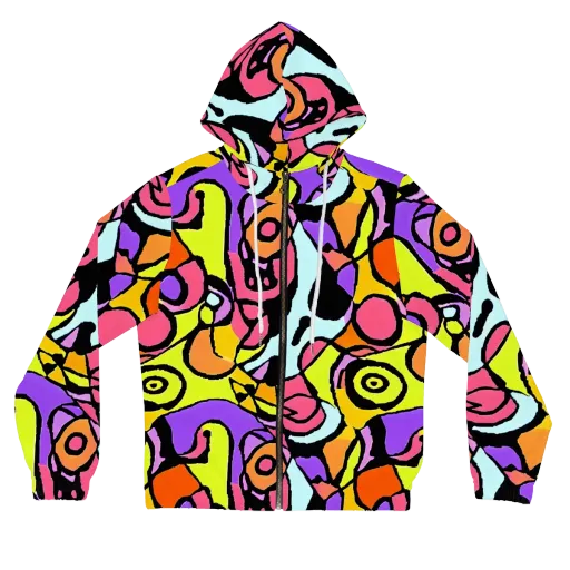 Spirals of Joy on a Women's Full-Zip Hoodie