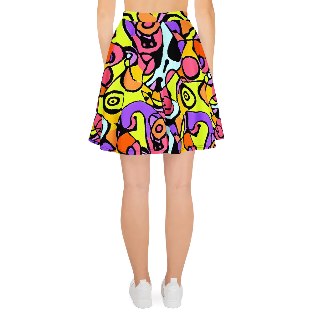 Spirals of Joy on Skater Skirt — Back