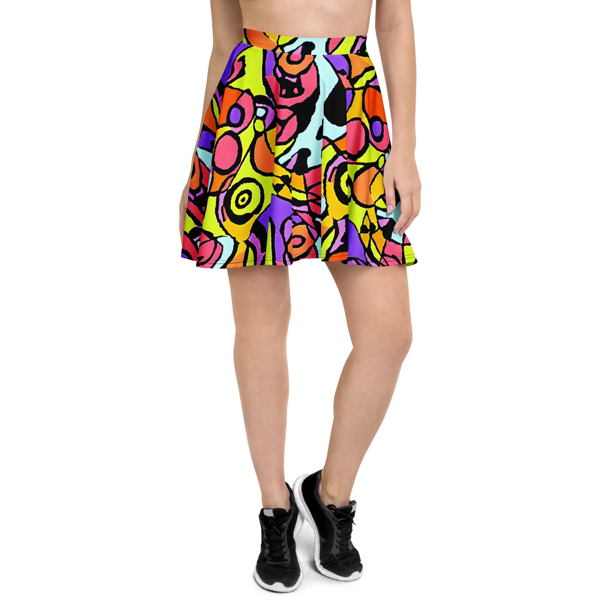 Spirals of Joy on Skater Skirt — Front