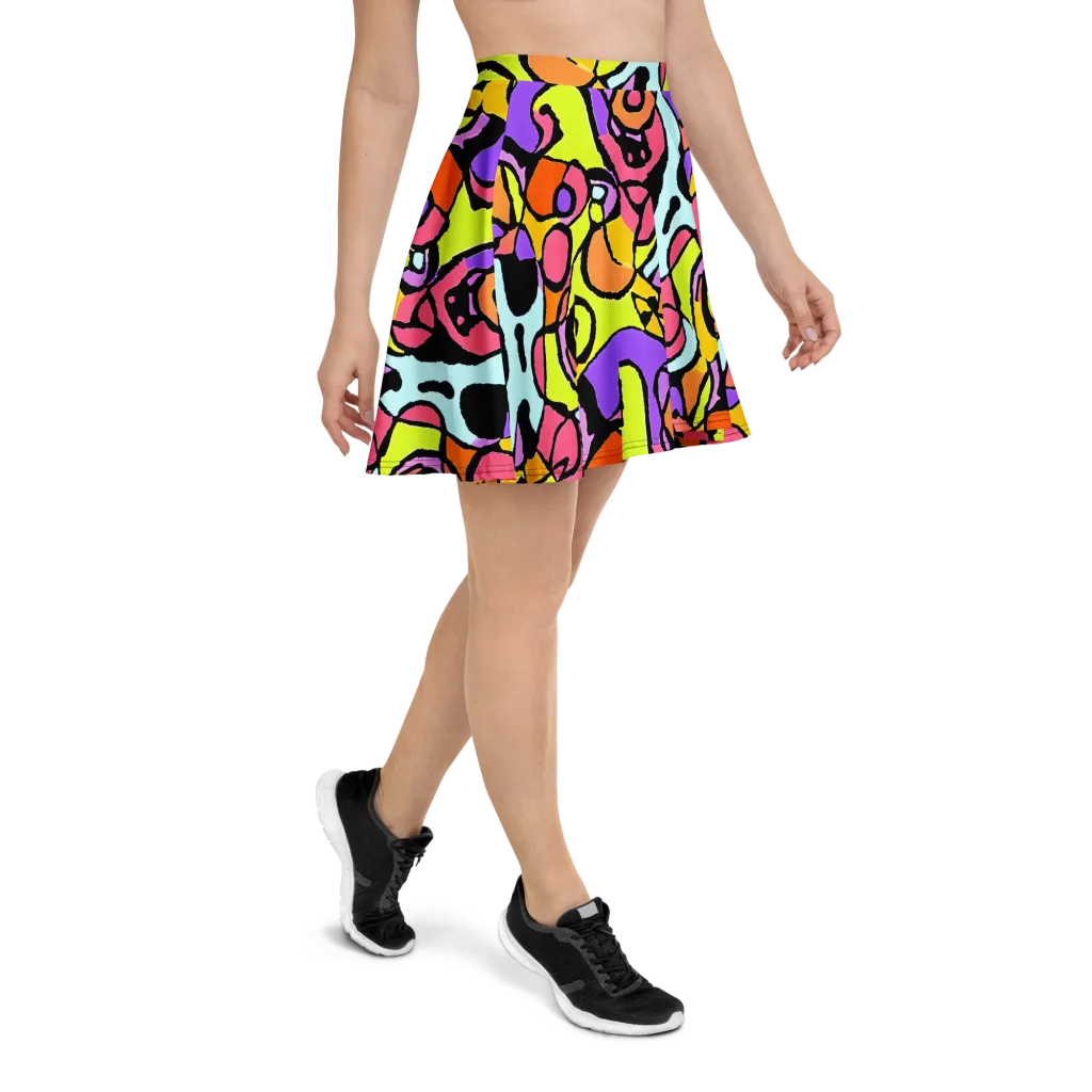 Spirals of Joy on Skater Skirt — Right