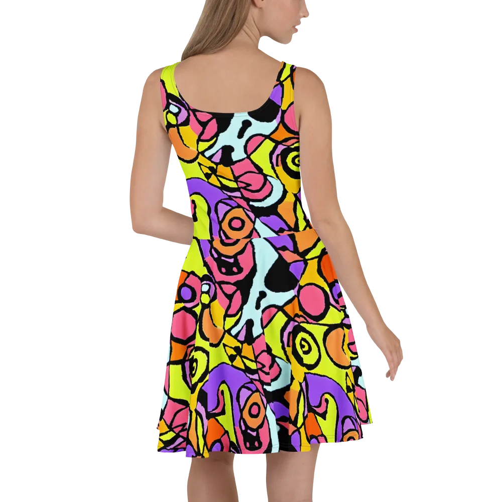 Spirals of Joy on Skater Dress — Back