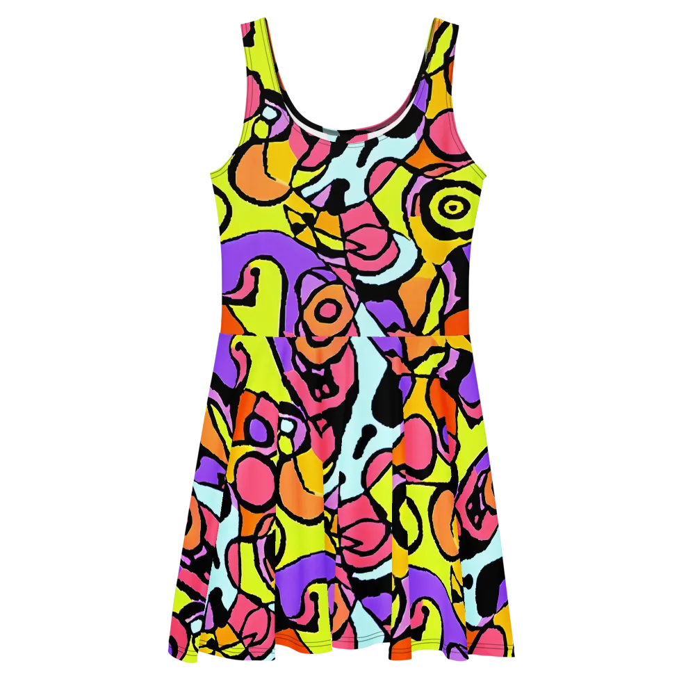 Spirals of Joy on Skater Dress — Front