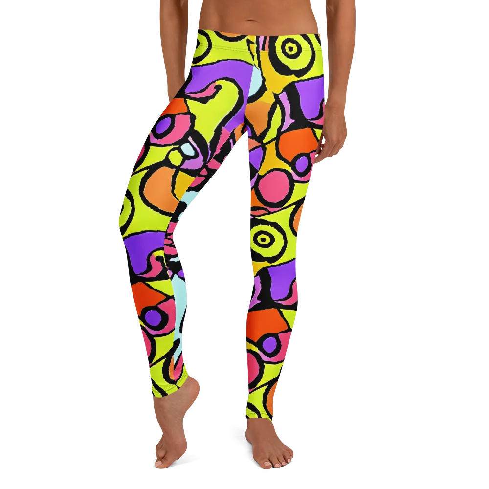 Spirals of Joy on Leggings — Front