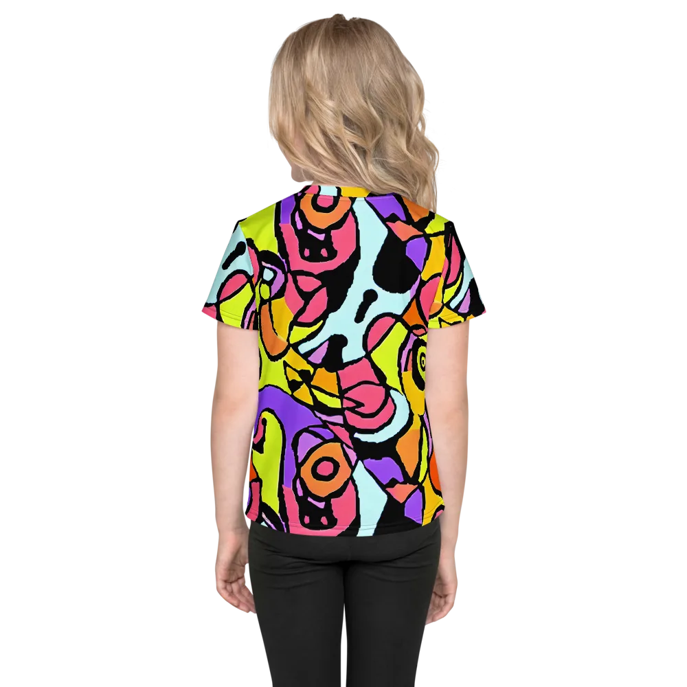 Spirals of Joy on Kids Crew Neck T-Shirt — Back