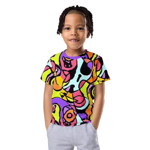 Spirals of Joy on a Kids Crew Neck T-Shirt