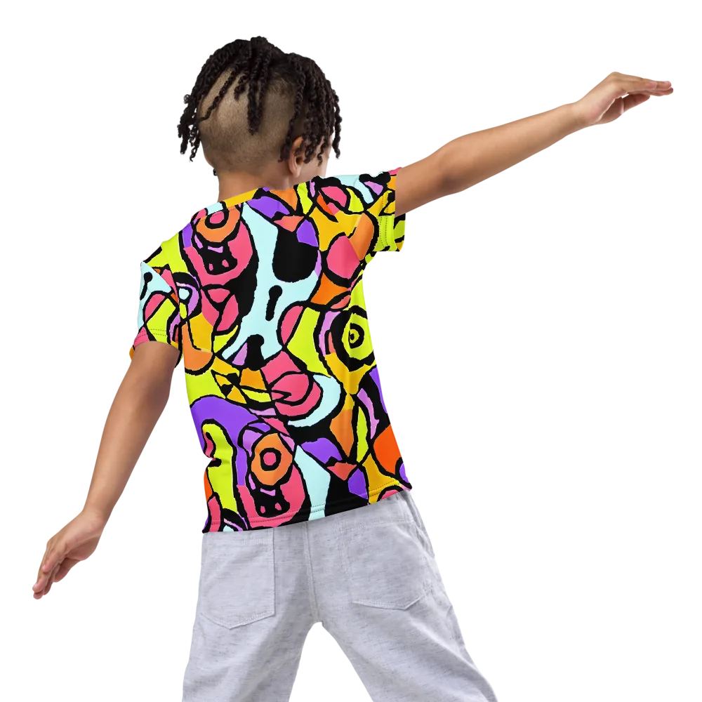 Spirals of Joy on Kids Crew Neck T-Shirt — Back