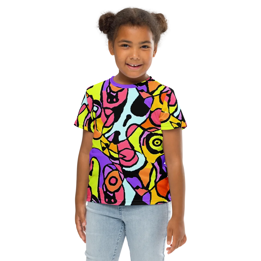 Spirals of Joy on Kids Crew Neck T-Shirt — Front