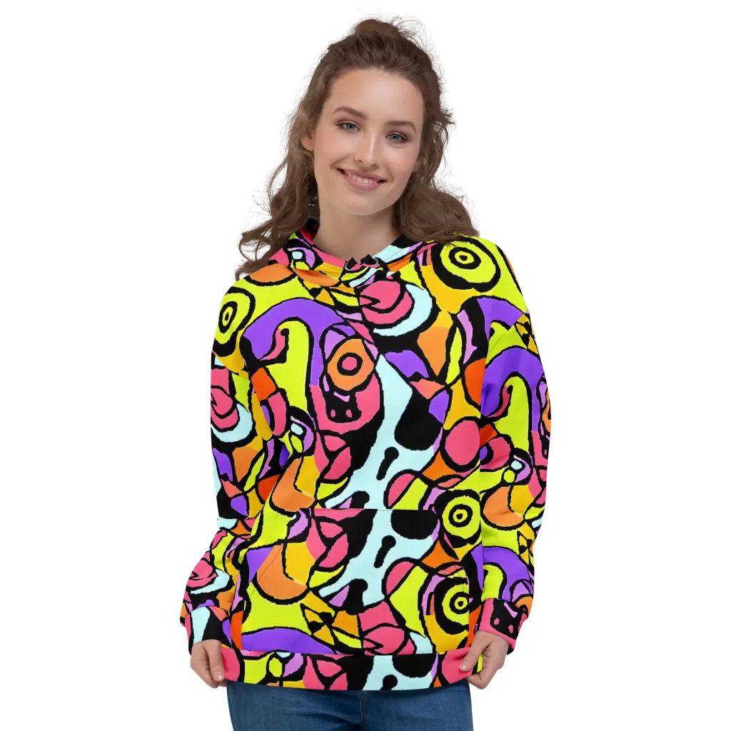 Spirals of Joy on Hoodie — Front