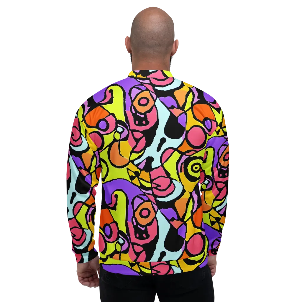 Spirals of Joy on Bomber Jacket — Back