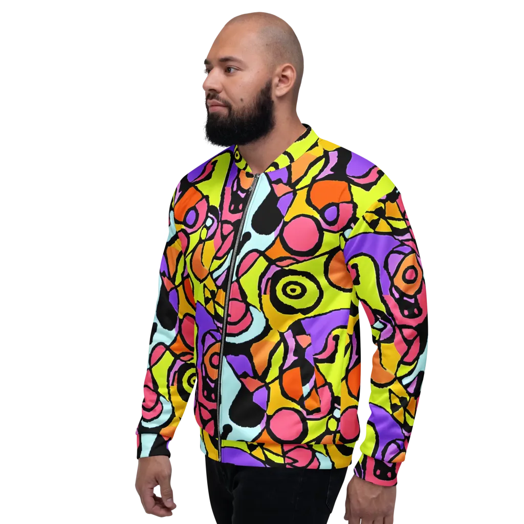 Spirals of Joy on Bomber Jacket — Left