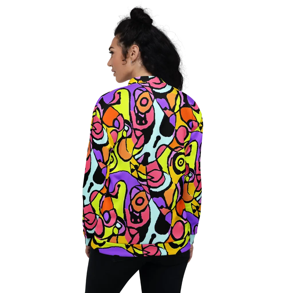 Spirals of Joy on Bomber Jacket — Back