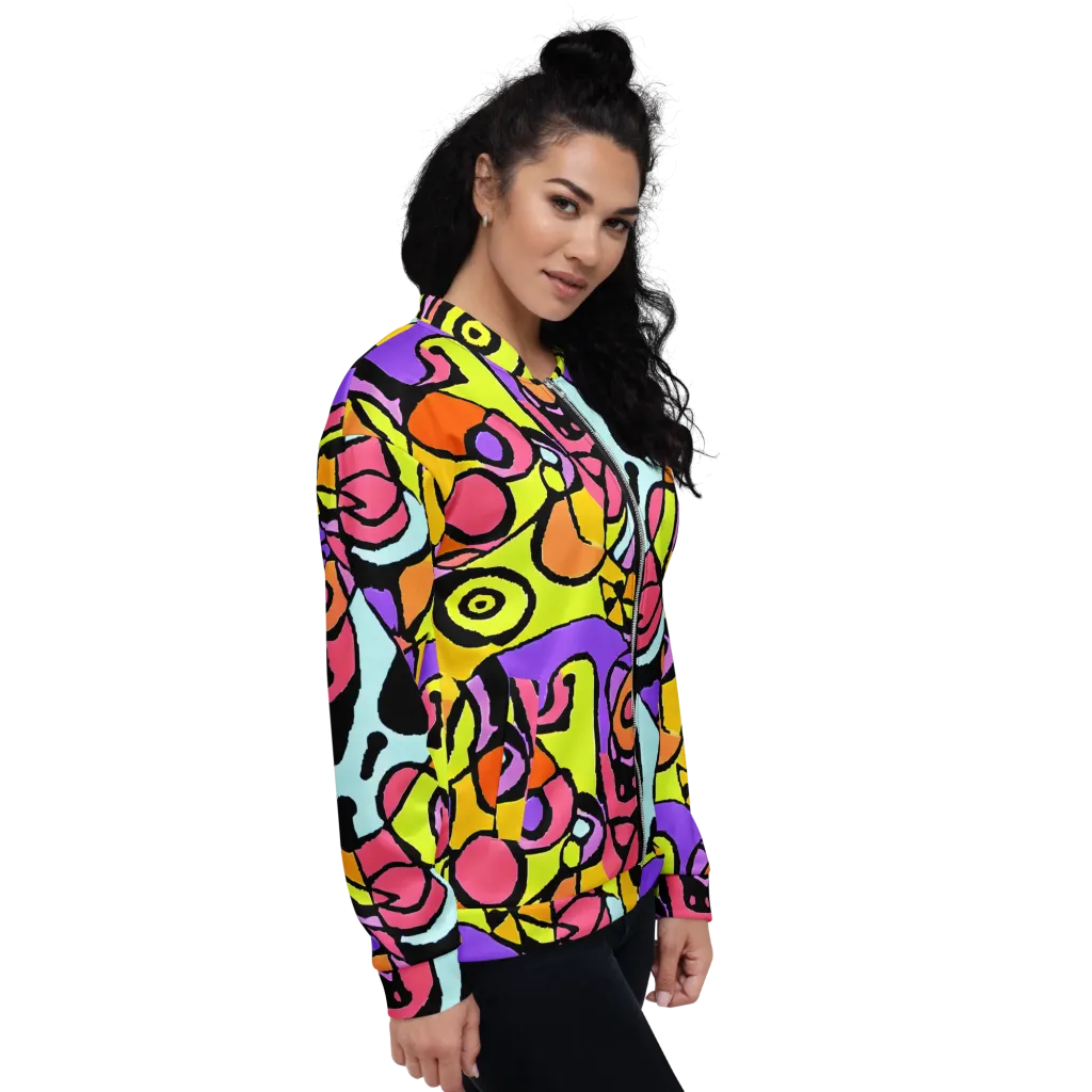Spirals of Joy on Bomber Jacket — Right