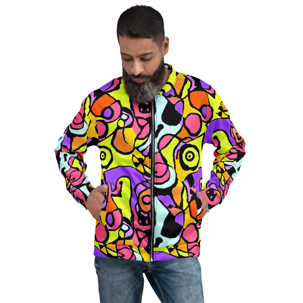 Spirals of Joy on Bomber Jacket — Front