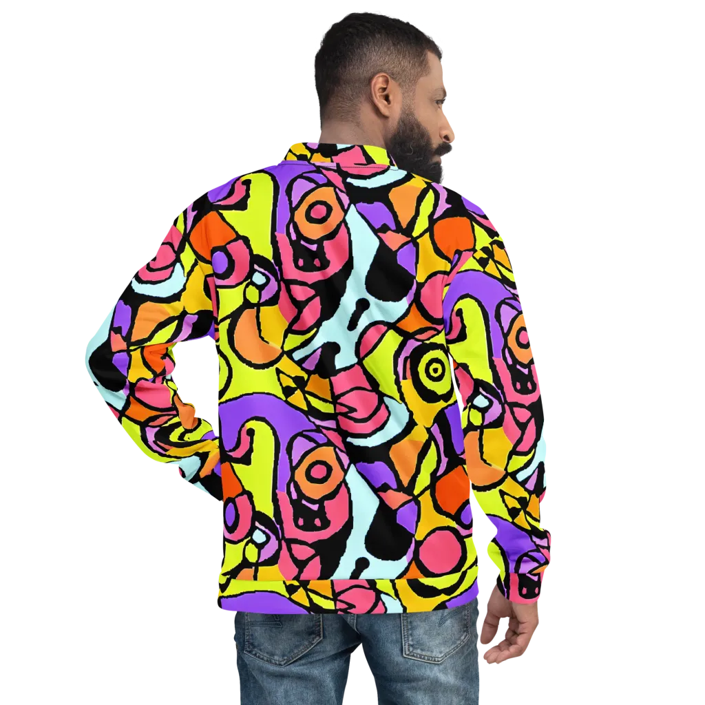 Spirals of Joy on Bomber Jacket — Back