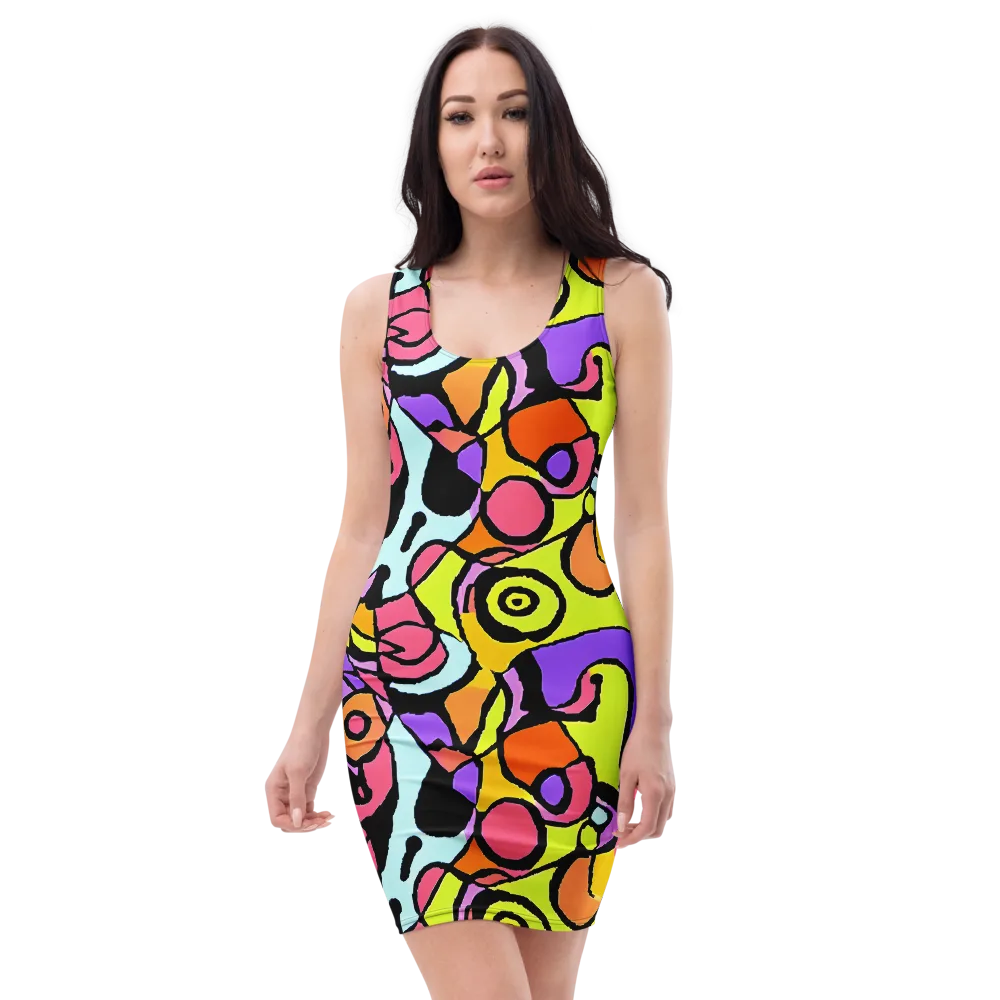 Spirals of Joy on Bodycon Dress — Front