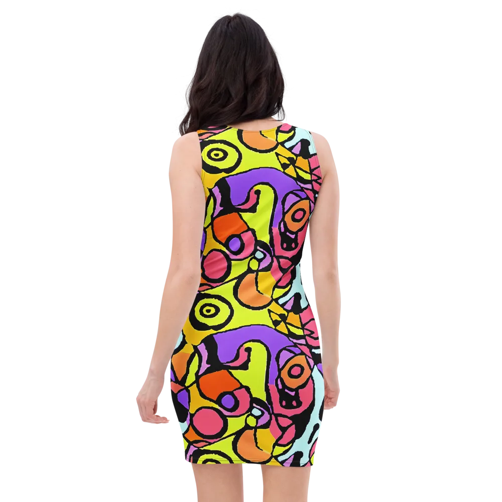Spirals of Joy on Bodycon Dress — Back