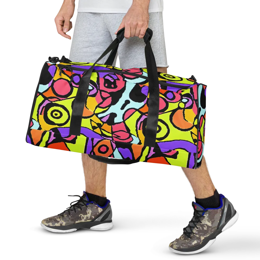 Spirals of Joy on Duffle Bag — Front