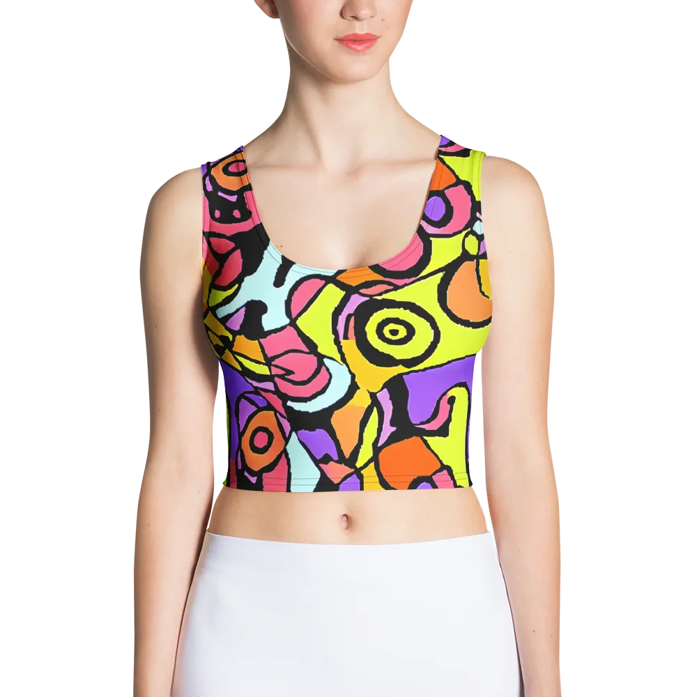 Spirals of Joy on Crop Top — Front