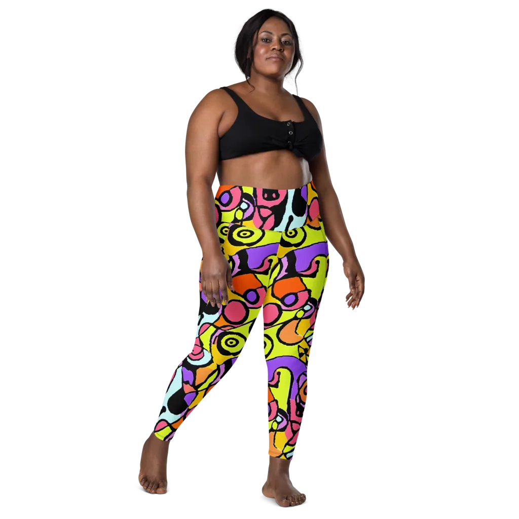 Spirals of Joy on Leggings with Pockets — Front