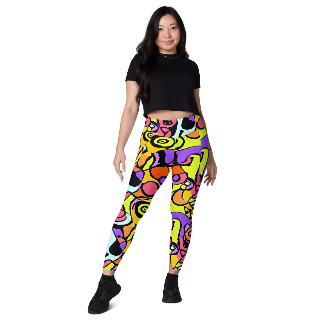Spirals of Joy on Leggings with Pockets — Front
