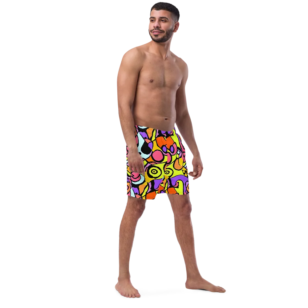 Spirals of Joy on Swim Trunks — Right Front