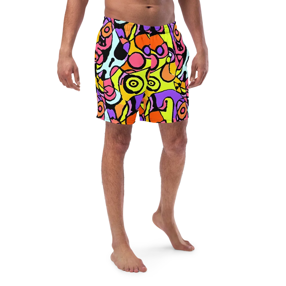 Spirals of Joy on Swim Trunks — Front