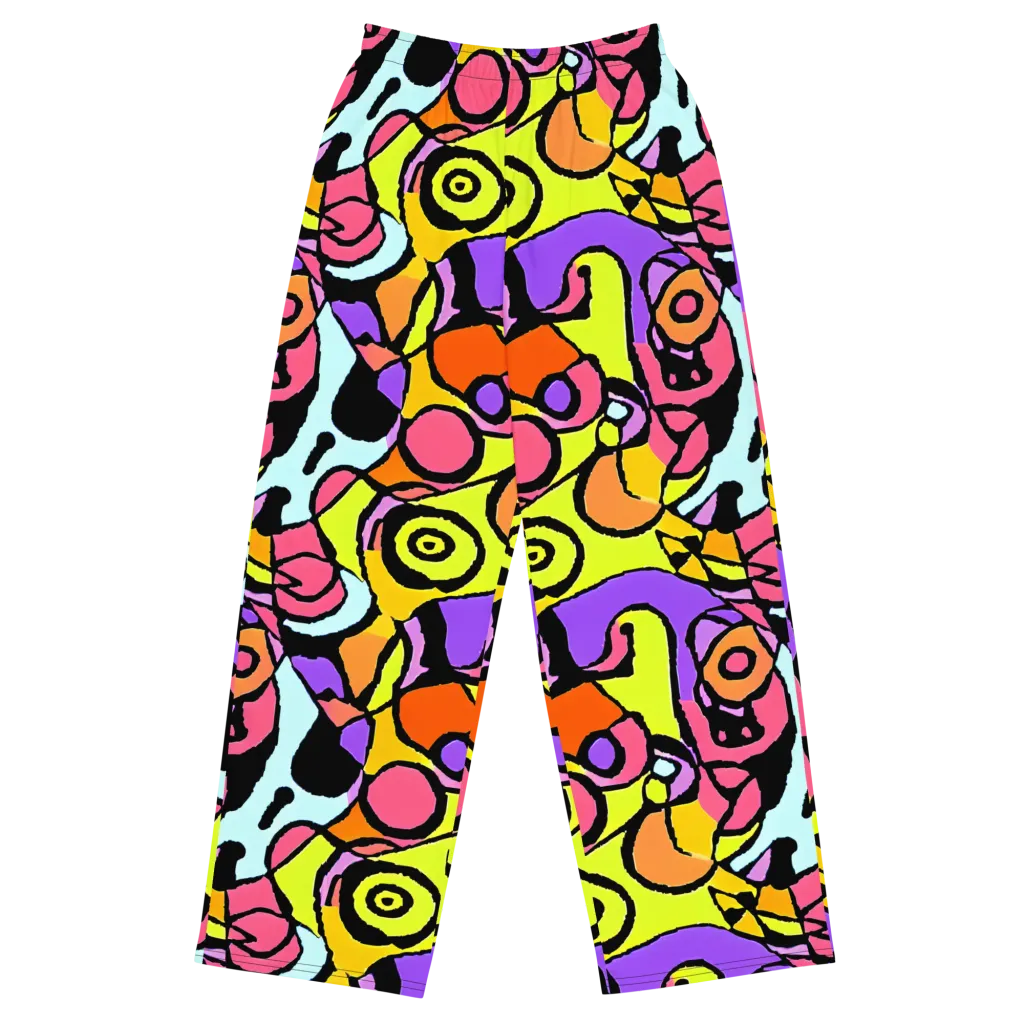 Spirals of Joy on Wide-Leg Pants — Front