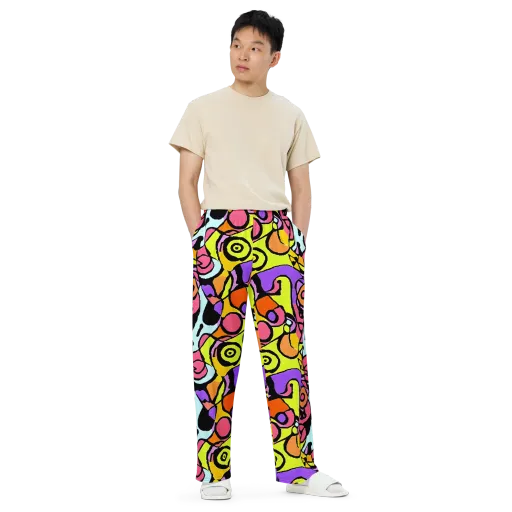 Spirals of Joy on a Wide-Leg Pants