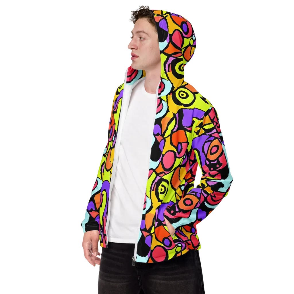 Spirals of Joy on Men's Windbreaker — Left Front