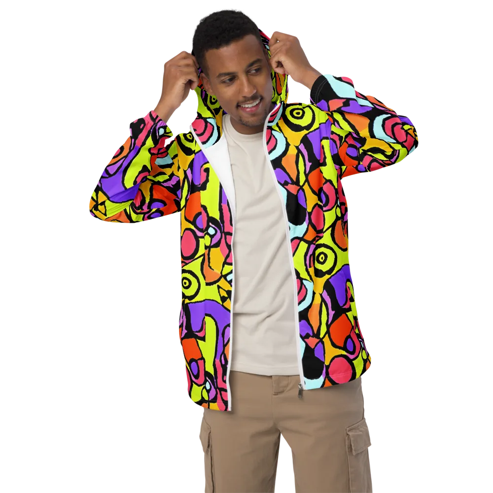 Spirals of Joy on Men's Windbreaker — Front