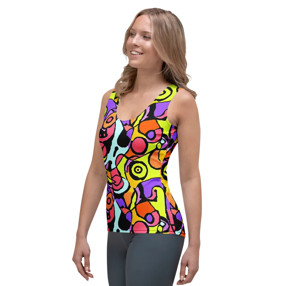 Spirals of Joy on Women's Tank Top — Left Front