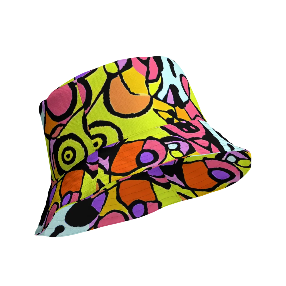 Spirals of Joy on Reversible Bucket Hat — Product details Outside